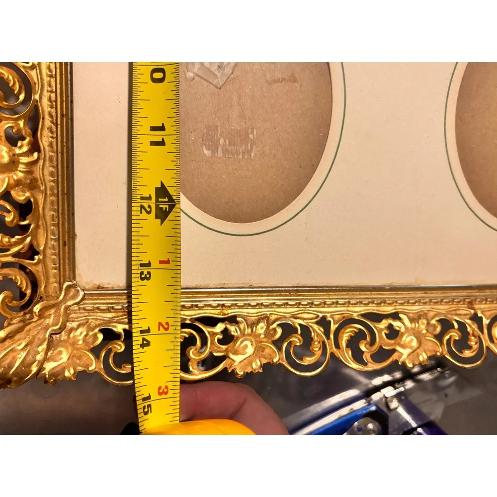 Vtg Olan Mills Frame Ornate Gold Filigree Picture Frame 12x15 Victorian Style